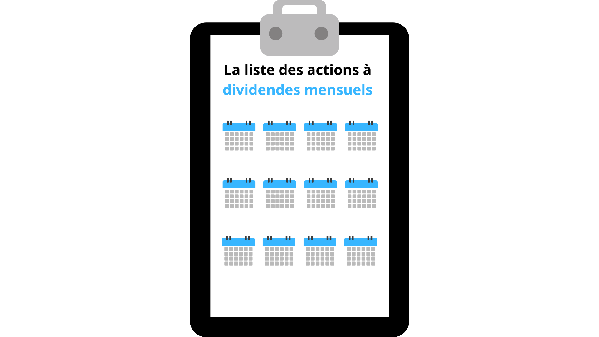 La liste des actions à dividendes mensuels